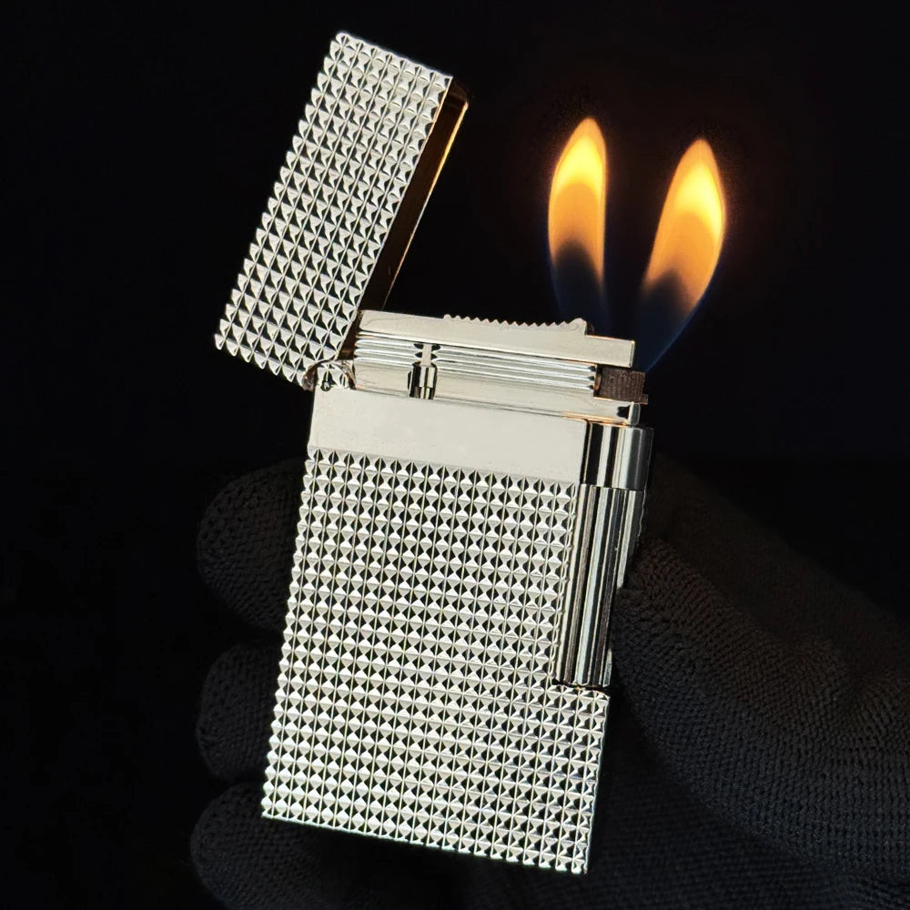 JT.Dunant lighter Single/double  Flame Lighter Metal Classic Parisian nail design Cigar Accessories Smoking